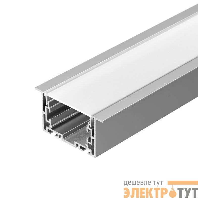 Профиль S2-LINIA69-F-2500 ANOD+OPAL L2500 с экраном алюм. Arlight 021177