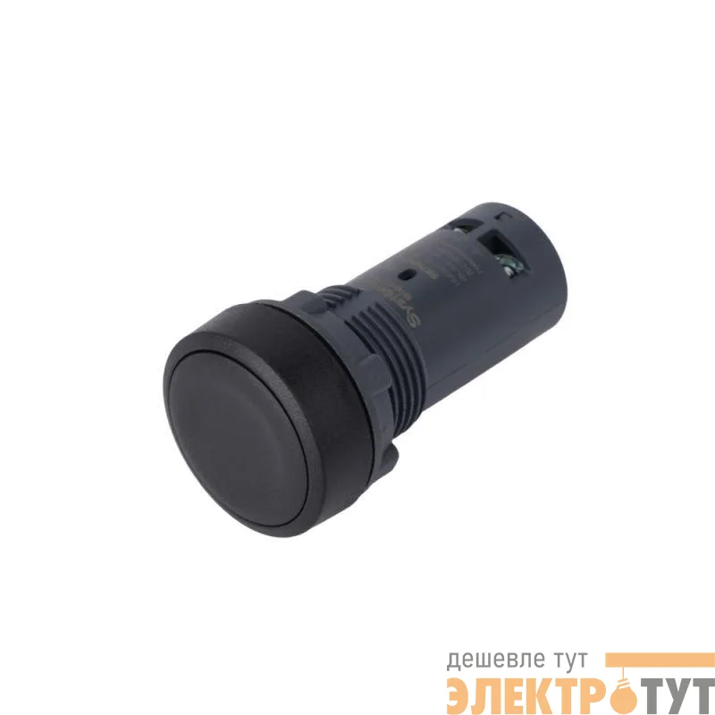Кнопка моноблочная SB7 22мм с возвратом пластик 2НО IP65 черн. SE SB7NA23