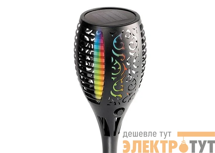 Светильник светодиодный SLR-S11-RGB садовый эффект факела 33LED 58см IP44 (3 варианта установки) солнечная батарея ФАZА 5040823