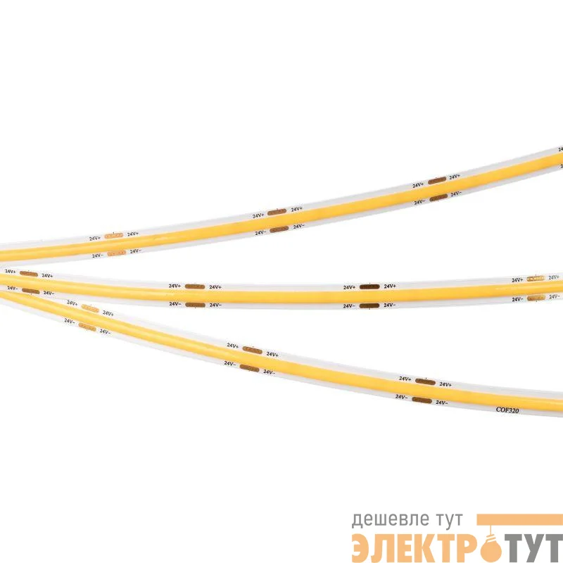 Лента светодиодная COB-X320-8mm 24V Warm 3000К 8Вт/м IP20 CSP (уп.5м) Arlight 039022