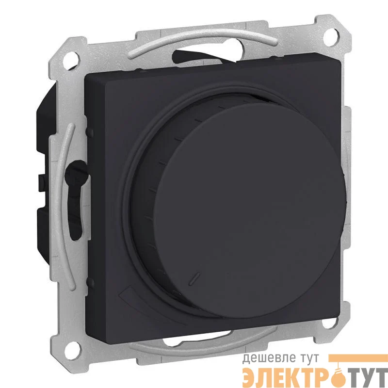 Механизм светорегулятора (диммера) AtlasDesign поворотно-нажимной 315Вт карбон SchE ATN001034