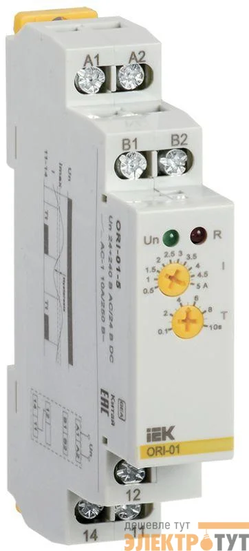 Реле тока ORI 0.5-5А 24-240В AC/24В DC IEK ORI-01-5