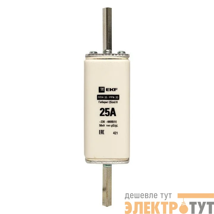 Вставка плавкая ППН-33 160/25А габарит 0 PROxima EKF fus-33-0/160/25
