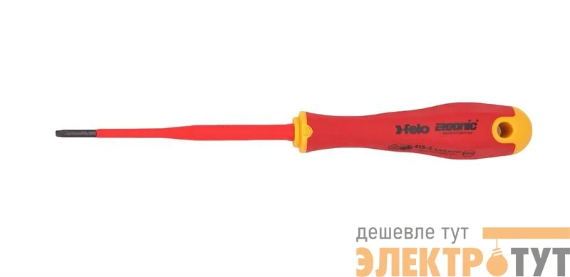 Отвертка диэлектрическая SL 3.5х0.6 E-Slim Ergonic Felo 41393590