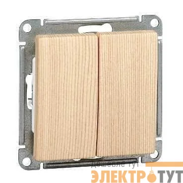 Механизм переключателя проходного 2-кл. СП W59 10А IP20 10AX сосна SchE VS610-256-7-86