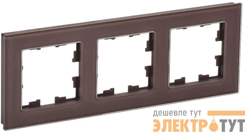 Рамка 3-м BRITE РУ-3-2-БрТБ стекло темн. бронза IEK BR-M32-G-K45