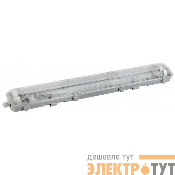 Светильник SPP-102-0-002-120 под 2 светодиодные лампы T8 G13 2х1276 c рассеивателем из поликарб. Эра Б0052438