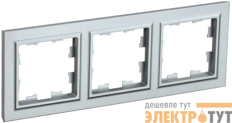 Рамка 3-м BRITE РУ-3-БрА алюм. IEK BR-M32-K47
