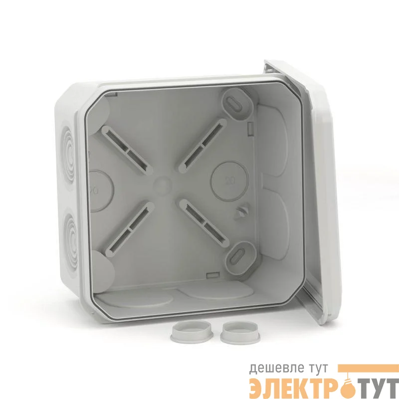 Коробка ответвительная с 8+2 каб. вводами d25/20мм IP55 100х100х50мм (розница) DKC 53800R