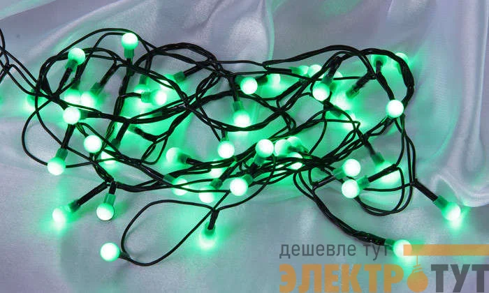 Гирлянда "Цветные шарики" LDBL048G-10-C 48 светодиод. контроллер 2.4м зел SHLights 4610003324971