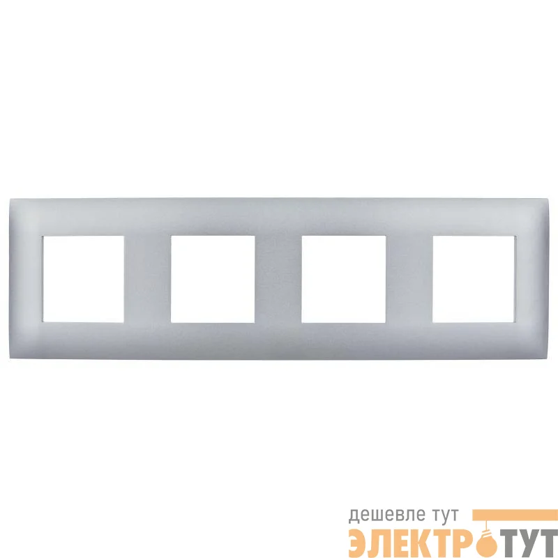 Рамка 4-м SKANDY SK-F04S серебр. IEK SK-M42-K23