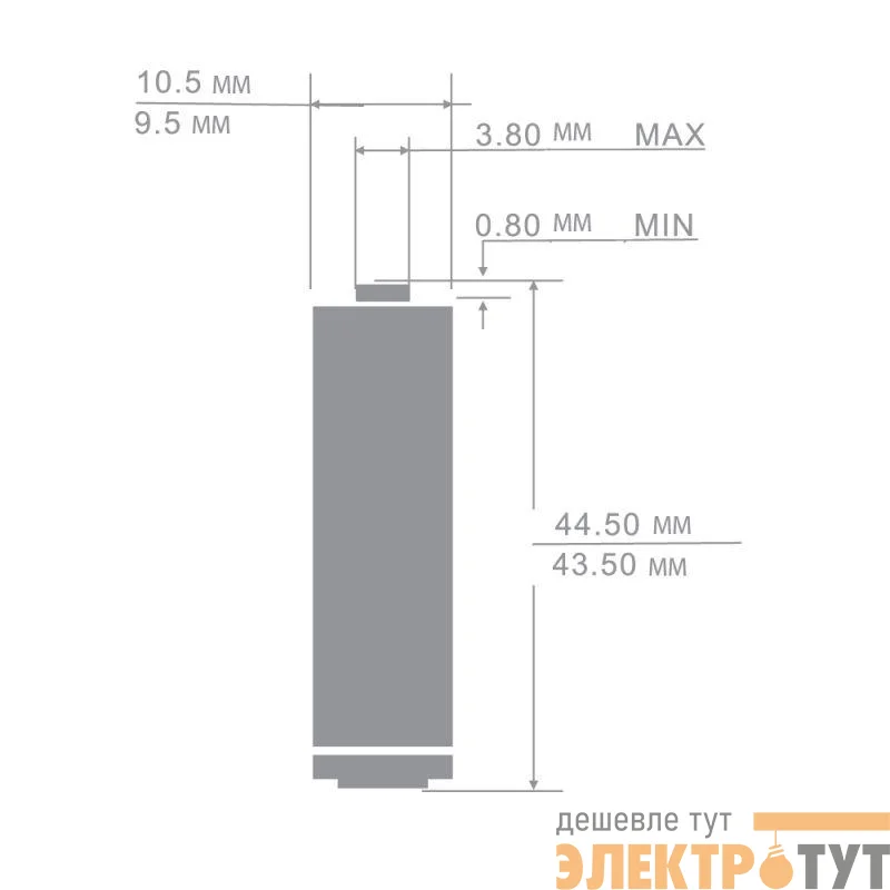 Элемент питания алкалиновый AAA/LR03 1.5В Alkaline BP-20 ПРОМО (уп.20шт) Ergolux 14674
