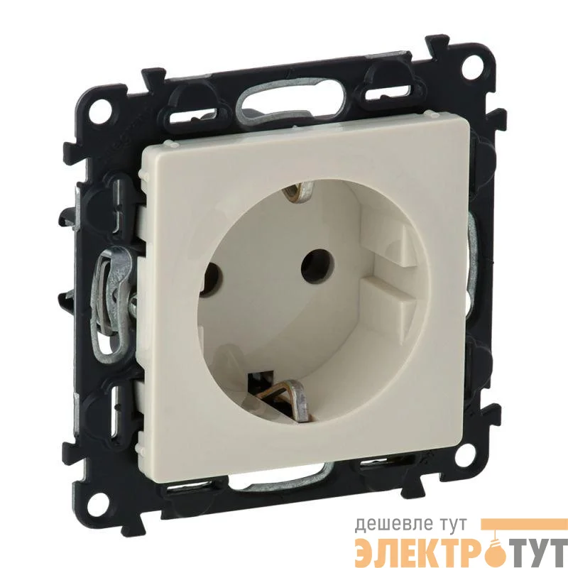 Механизм розетки Valena Life 16А 250В 2К+З винтовые зажимы сл. кость Leg 753525