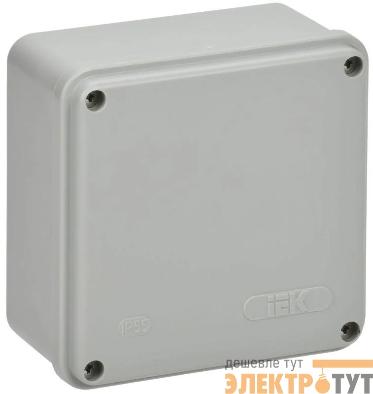 Коробка распаячная ОП 100х100х50 IP55 КМ41260 сер. IEK UKO11-100-110-050-K41-55S