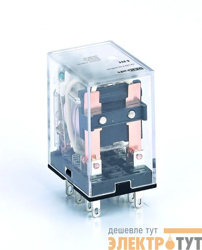 Реле промежуточное ПР-102 5А 24В DC 2 конт. с LED-индикацией DEKraft 23838DEK