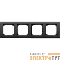 Рамка 4-м Merten M-Plan антрацит SchE MTN486414
