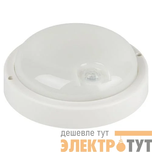 Светильник светодиодный SPB-201-3-65K-012 12Вт 6500К IP65 1140лм ЖКХ с ИК датчиком движения бел. Эра Б0062557