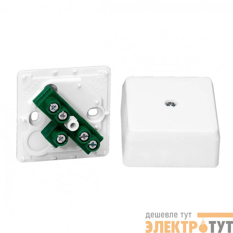 Коробка соед. 60х60 IP20 + колодка 5х440В RAL9003 бел. SchE IMT34352
