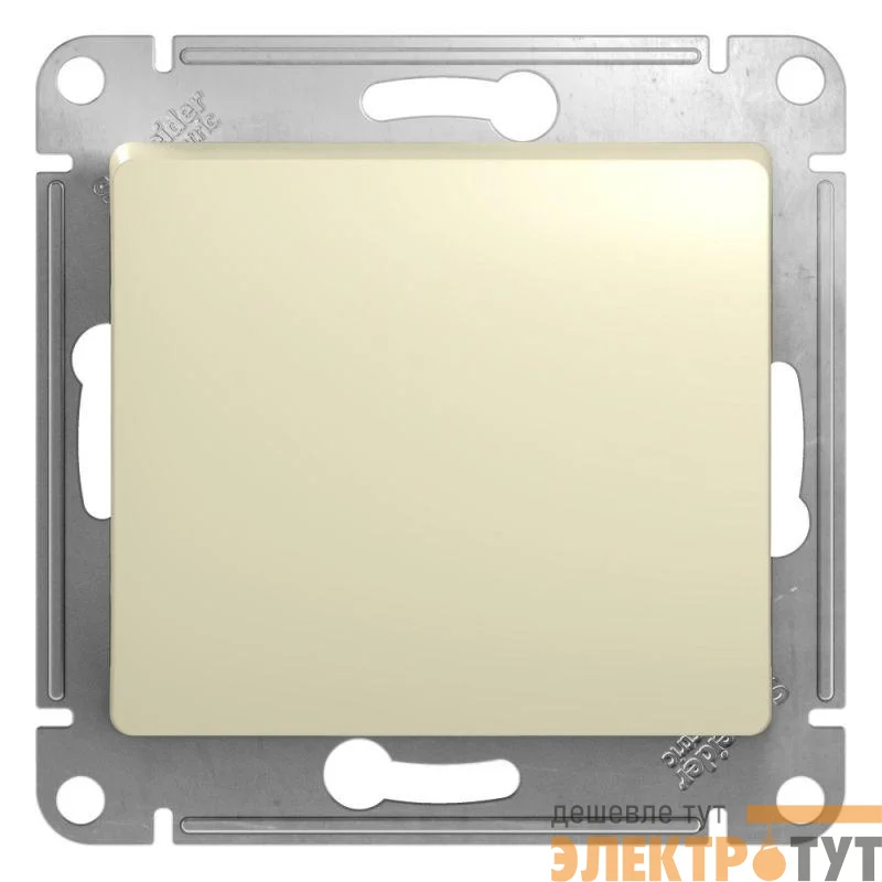 Кнопка нажимная 1-кл. СП Glossa 10А IP20 (сх. 1) 10AX механизм беж. SE GSL000215
