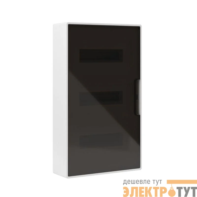 Щиток настенный 36мод. IP41 с тонированной дверцей с шинами PEN 2шт 8 отверст.+2шт 10 отверст. бел. DKC F36W1WD