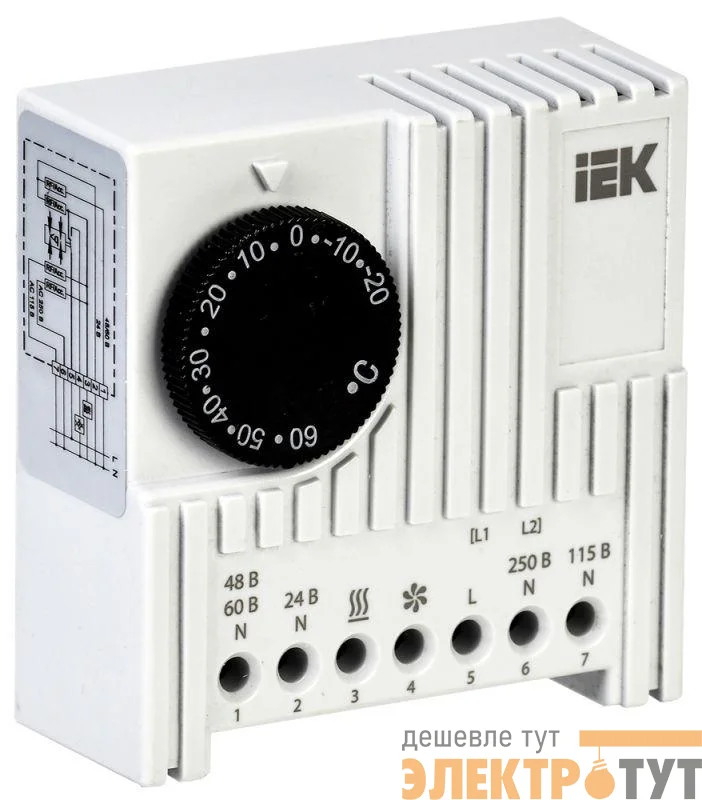 Термостат УККт от -20 до +60град.C NO/NC IEK YTT21-00-60-NO-NC