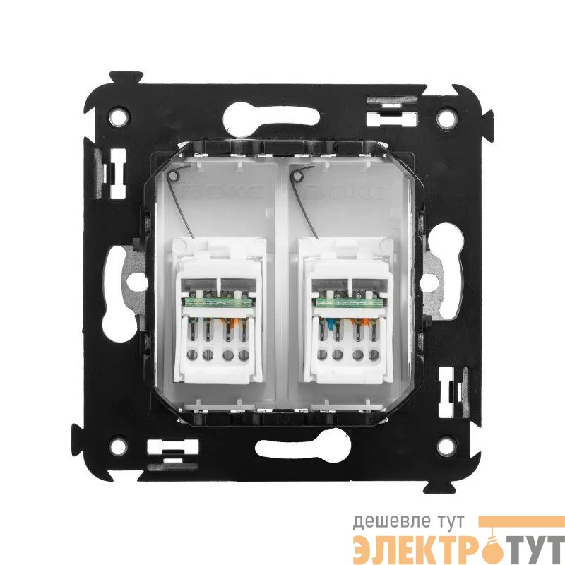 Розетка 2-м RJ-45 СП кат.6 Avanti "Белое облако" DKC 4400294