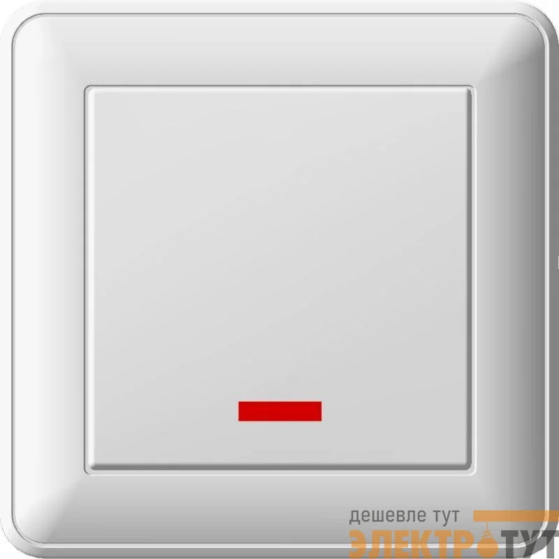 Выключатель 1-кл. СП W59 16А IP20 с индик. сл. кость SchE VS116-153-28