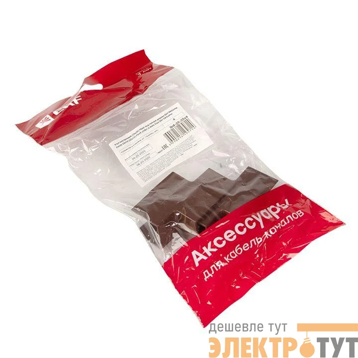 Угол внутренний 25х25 под темн. дерево Plast PROxima (уп.4шт) EKF ibd-25-25x4