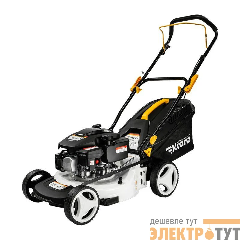 Газонокосилка бензиновая KR-430NSP несамоходная 150куб.см 43см Kranz KR-16-1235