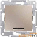 Механизм выключателя 1-кл. СП Sedna 10А IP20 (сх. 1а) 250В с подсветкой титан SchE SDN1400168