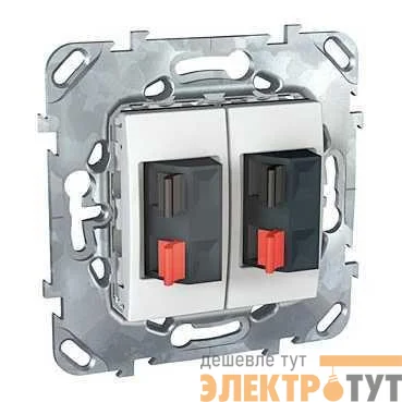 Механизм розетки аудио 2-м СП Unica бел. SchE MGU5.8787.18ZD