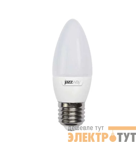 Лампа светодиодная PLED-SP C37 9Вт свеча 3000К тепл. бел. E27 820лм 230В JazzWay 5001923A