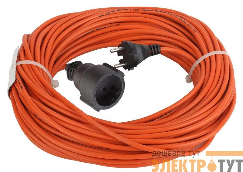 Удлинитель-шнур 1х30м без заземл. 6А IP20 UPx-1-2х0.75-30m ПВС 2х0.75 (бухта) Эра Б0043038