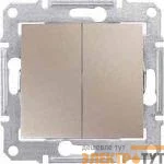 Механизм выключателя 2-кл. СП Sedna 10А IP20 (сх. 5) 250В титан SchE SDN0300168