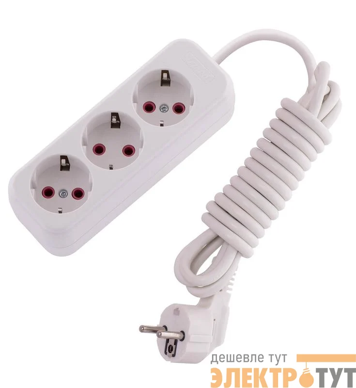 Удлинитель 3х3м с заземл. 16А IP20 Lila LEZARD 720-0303-301