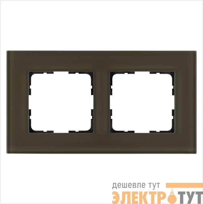 Рамка 2-м G-Glass стекло каперсовый Jasmart G1002GT