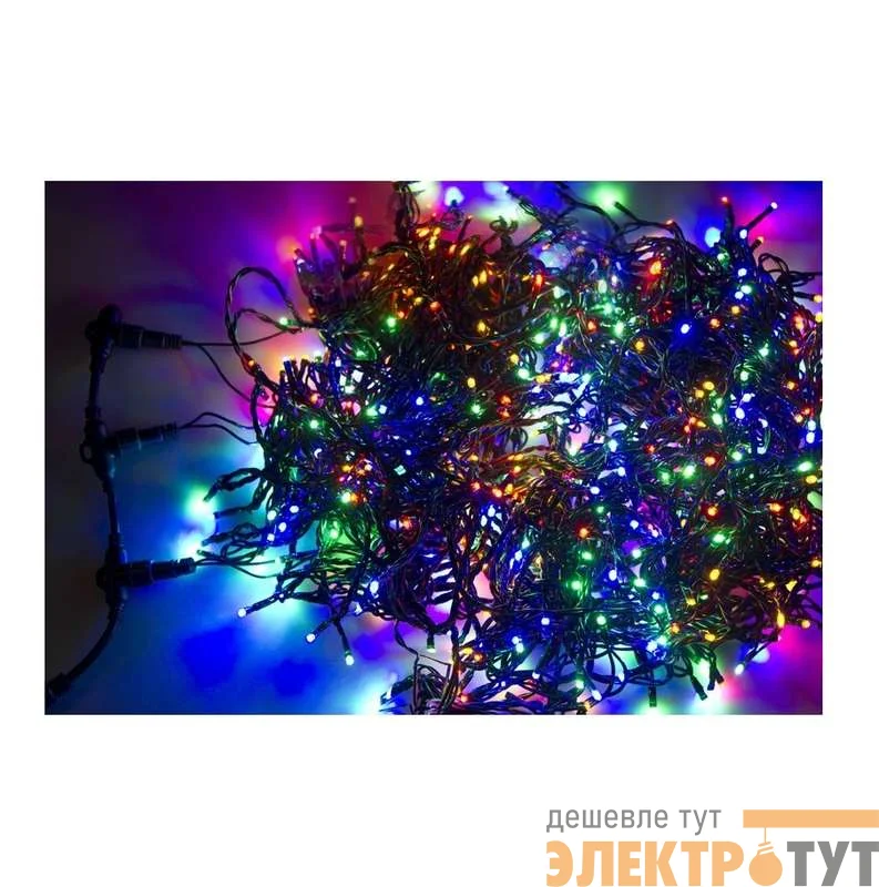 Гирлянда "КЛИП ЛАЙТ" 3 нити х10м 198LED 12Вт 24В IP54 (с трансф.) мульти. NEON-NIGHT 323-319