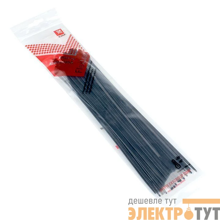 Хомут P6.6 3.6x250 FlexLock стандартный черн. (уп.50шт) PROxima EKF plc-fl-ctsb-3.6x250-r