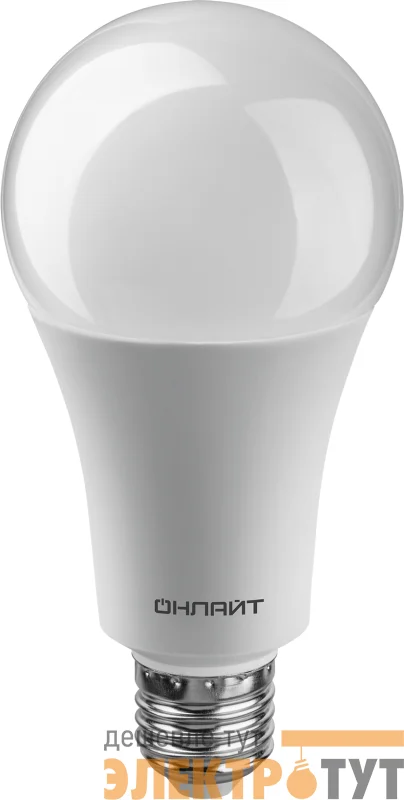 Лампа светодиодная 61 953 OLL-A60-25-230-2.7K-E27 25Вт грушевидная 2700К тепл. бел. E27 2500лм 176-264В ОНЛАЙТ 61953