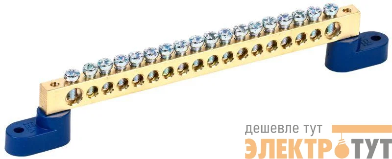 Шина нулевая ШНИ-8х12-18-У2-С на двух угловых изол. IEK YNN10-812-18C2-K07