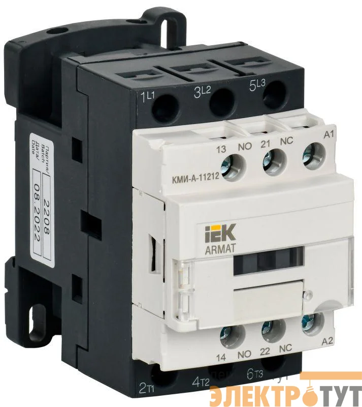 Контактор КМИ-А-11212 LC1D 12А кат. 230В AC 1НО+1НЗ AC-3 IEK AR-ACC-11-012-230-11