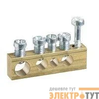 Колодка клеммная неизол. крепление винт М41х16+2х10+1х6 Италия SchE MIP99037