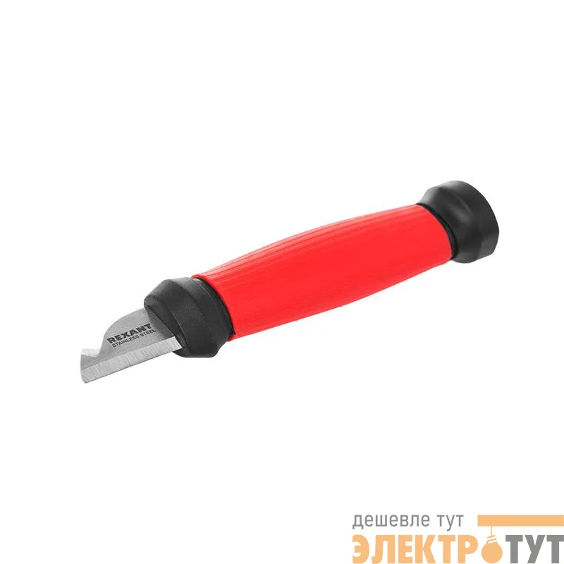 Нож монтажника нержавеющая сталь двухсторонняя заточка лезвие 33мм Rexant 12-4931