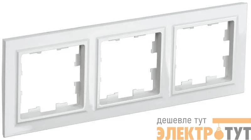 Рамка 3-м BRITE РУ-3-БрБ бел. IEK BR-M32-K01