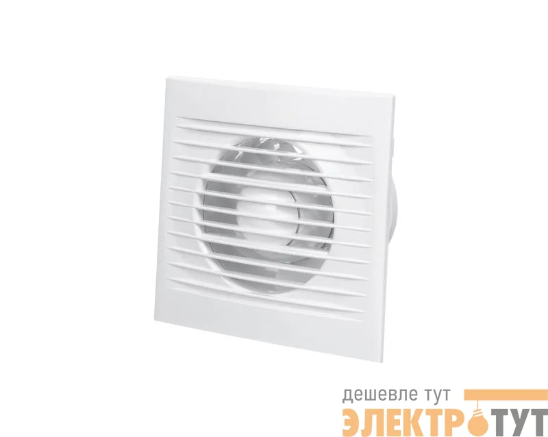 Вентилятор вытяжной осевой 125мм бел. с вытяжным клапаном TOKOV ELECTRIC TKE-VVO-125-OK