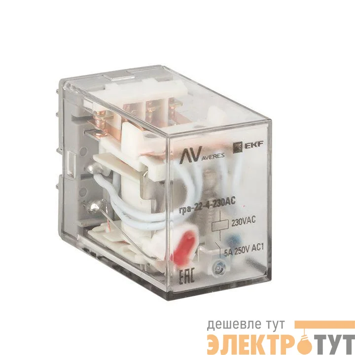 Реле промежуточное RPA 22/4 5А 230В AC AVERES EKF rpa-22-4-230AC
