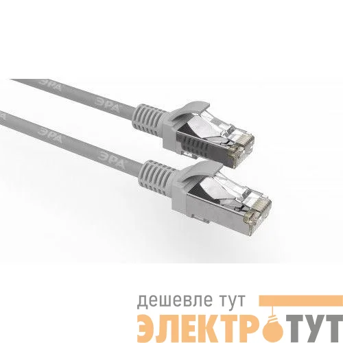 Патч-корд кат.5E F/UTP экранир. 1.5м Simple сер. Эра Б0051381