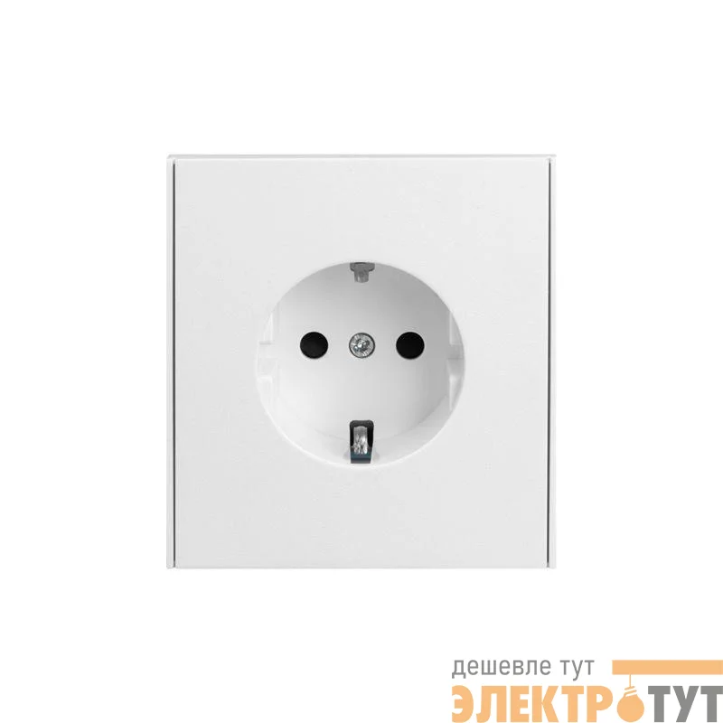 Розетка 1-м СП STRONG MIELE 16А с заземл. защ. шторки жемчуж. Kranz KR-78-0701-4
