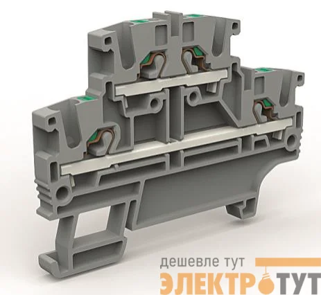 Клемма двухуровневая на 2.5кв.мм DKC ZEFD200GR