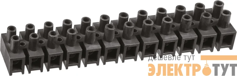 Колодка клеммная 10х35кв.мм 12пар NTB-HPP-S12-80/BL квадратн. полипропилен черн. Navigator 71018